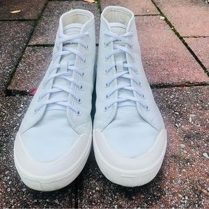 Rag & Bone Standard Issue White Leather High Top Sneakers